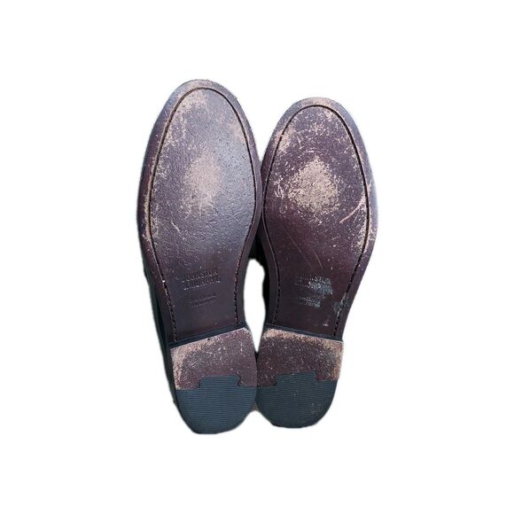 Johnson and Murphy Black Leather Mens Tassel Casual Sheepskin Loafers Size 9 M - Picture 2 of 7